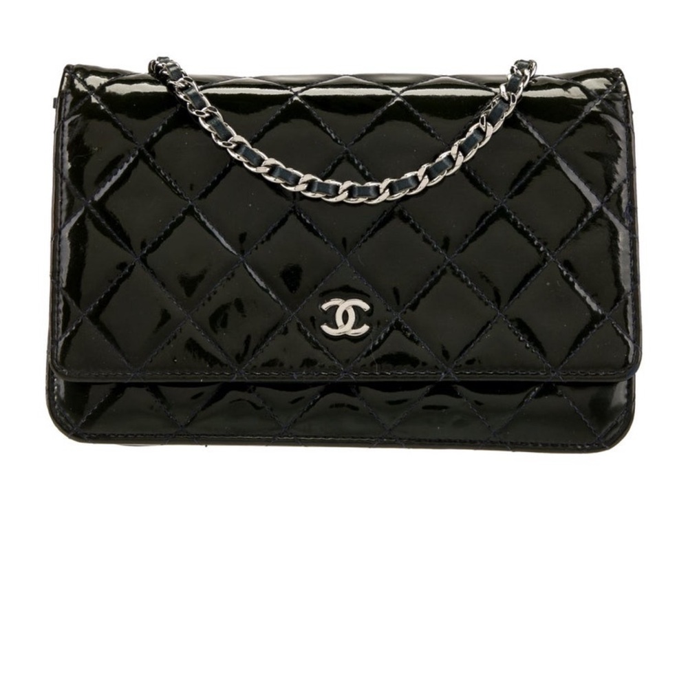 Chanel Blue Patent Leather Crossbody Bag - Picture 7 of 8
